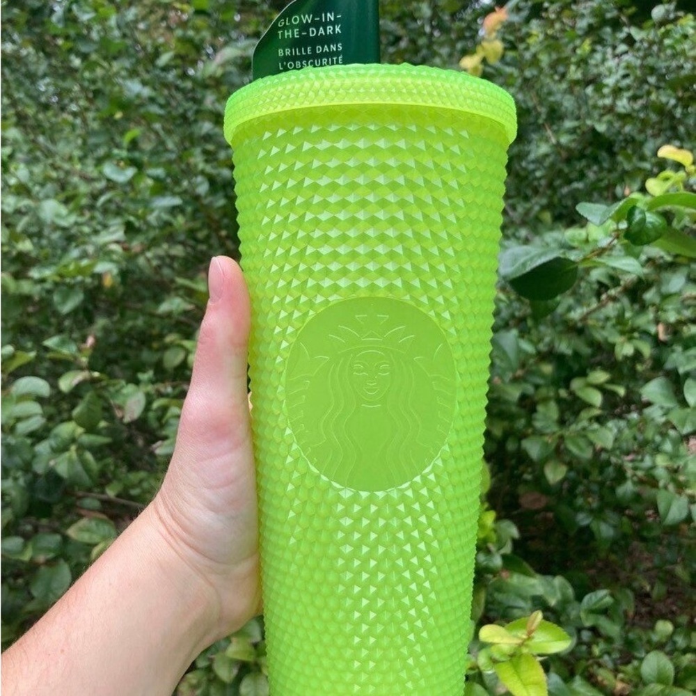 Starbucks Lemongrass Studded Cup Halloween Glow in the Dark Tumbler GITD Bling